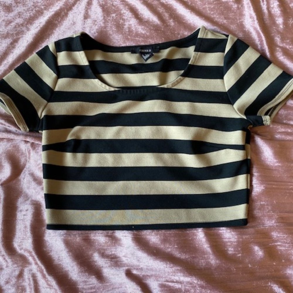 Stripped Crop Top Shirt